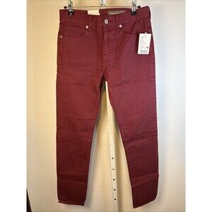 New Standard Cloth Jeans Men's 30 X 32 Wine denim pants skinny Tapered $58
